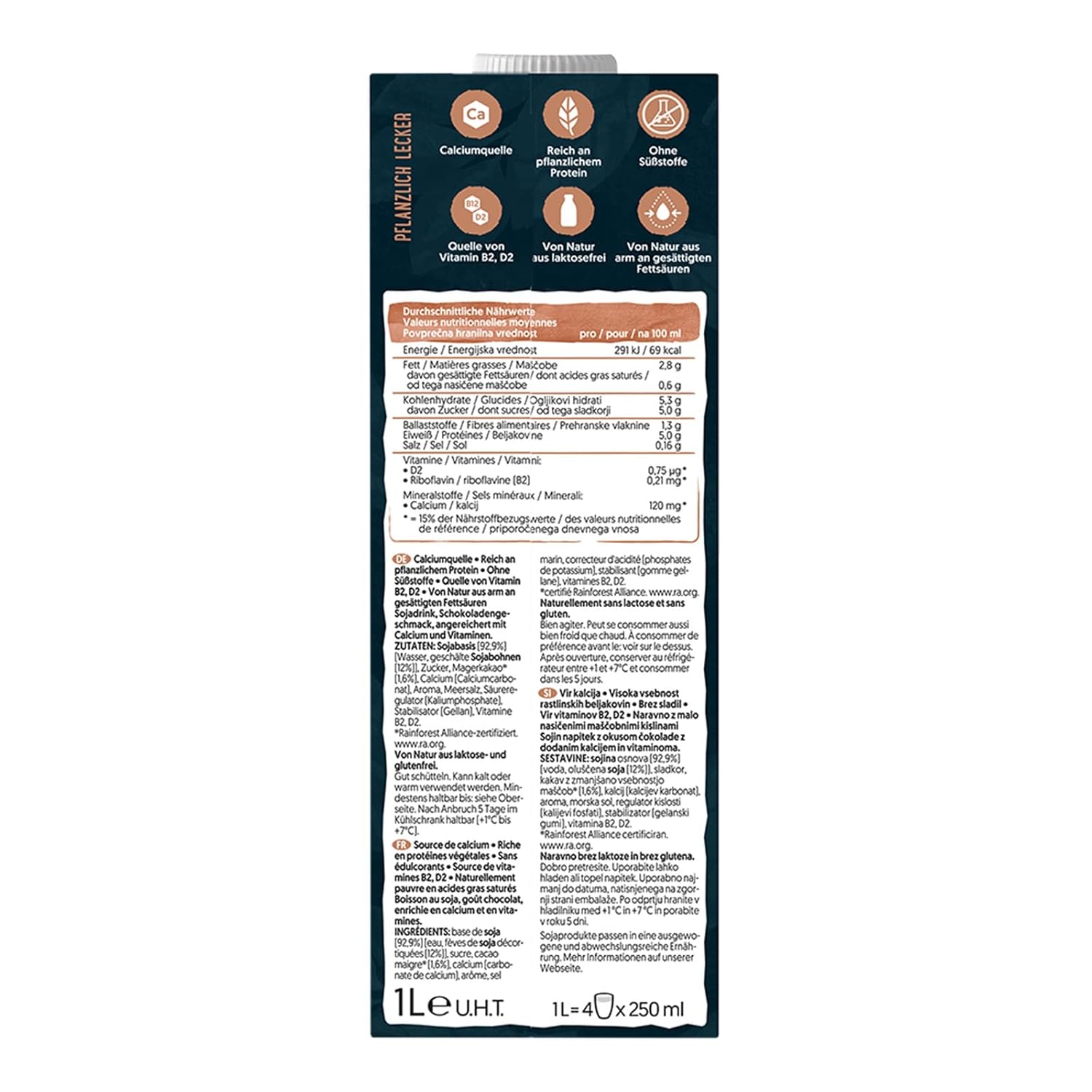 Alpro Proteindrink Chocolat Soja 8x1L - Protéine Végétale