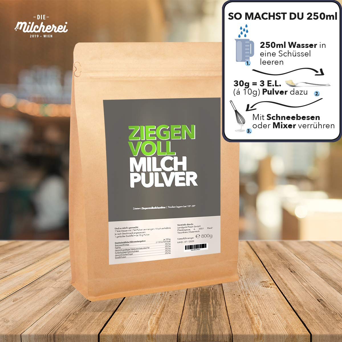 Milcherei Lait de Chèvre en Poudre - Sans Additifs Régionaux 800g