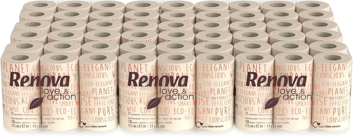 Papier toilette Renova Love & Action, Beiger Paquet 9 X 12 Rollos-: 108