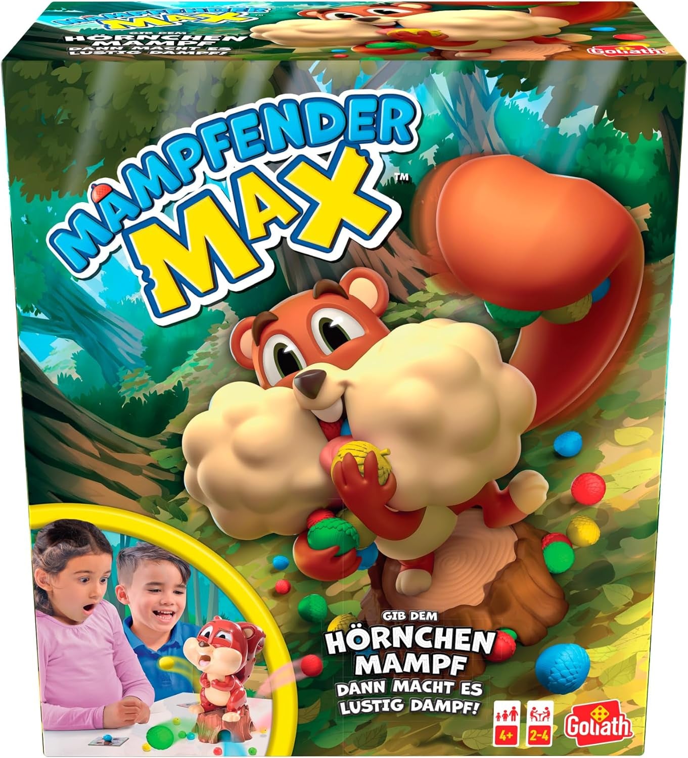 Goliath Munching Max, jeux de société pour enfants 4+, jeu de fête pour 2 à 4 joueurs, jeu amusant pour les enfants, jouez en famille ou entre amis