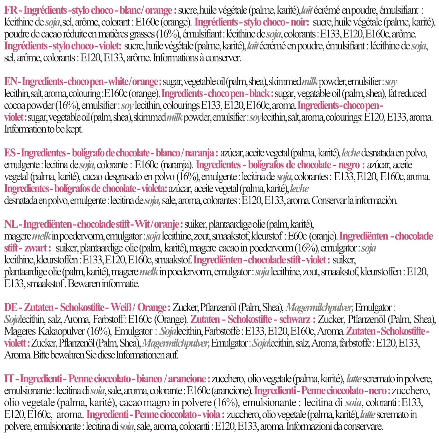 Scrapcooking - Lot de 4 Stylos Chocolat Halloween - Noir, Orange, Violet et Blanc, Écrivez et dessinez sur les Desserts, Gâteaux et Biscuits Naty Shop