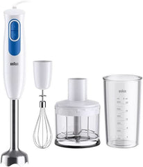 Braun Multiquick2 MQ20236MWH Stabmixer, Mixer Zum Mixen Von Saucen Und Smoothies, 2 Geschwindigkeitsstufen, Zerkleinerer 500 Ml, Becher 600 Ml, Schneebesen Aus Stahl Mama si Copilul Naty Shop