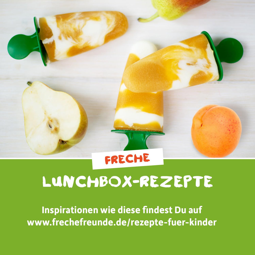 FRECHE FREUNDE Sachet de fruits à presser bio avec pommes, bananes, épinards et concombre, purée de fruits et légumes dans un sachet à presser pour bébés à partir de 6 mois, végétalien, lot de 6 (6 x 100 g)
