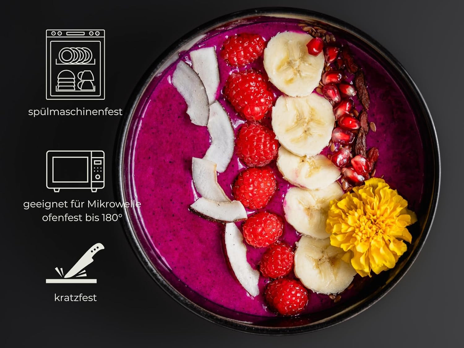 Ensemble de bols et assiettes en grès noir [12 pièces pour 4 personnes] Ensemble de vaisselle noir 100 % fait main avec glaçage réactif de qualité supérieure