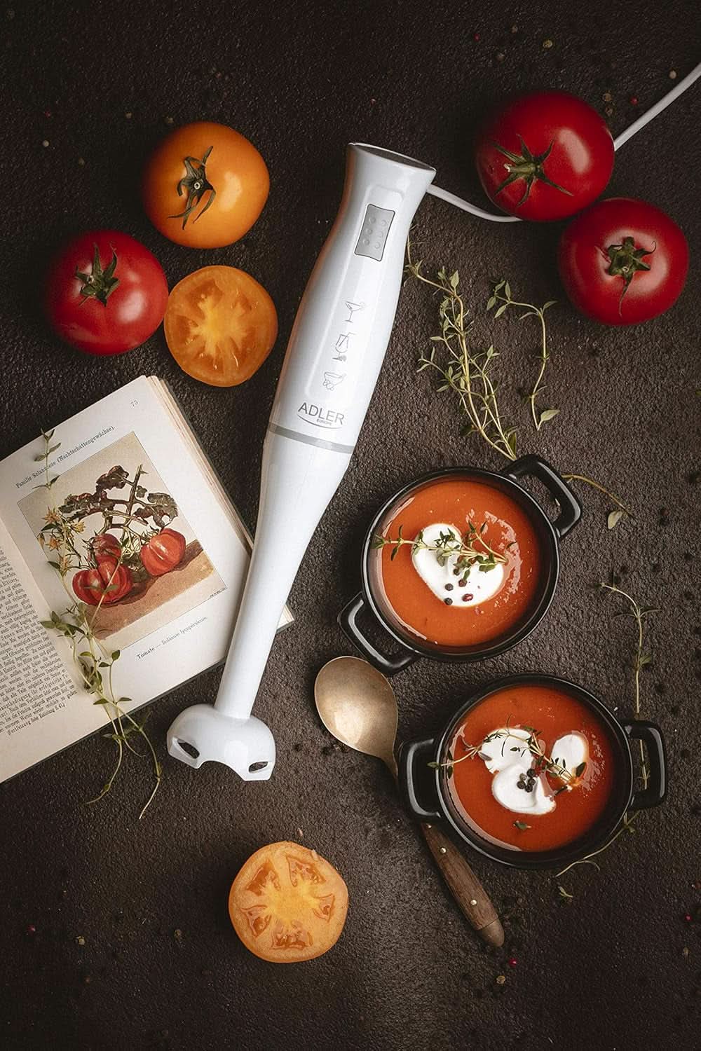 Adler AD4622 Mélangeur, plastique, blanc Cuisine Naty Shop