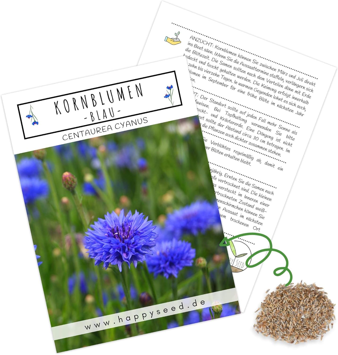 Graines de Centaurea cyanus - Fleurs magnifiques et vibrantes avec une longue période de floraison pour une prairie fleurie colorée (Mélange, 1000 graines, 80 cm)