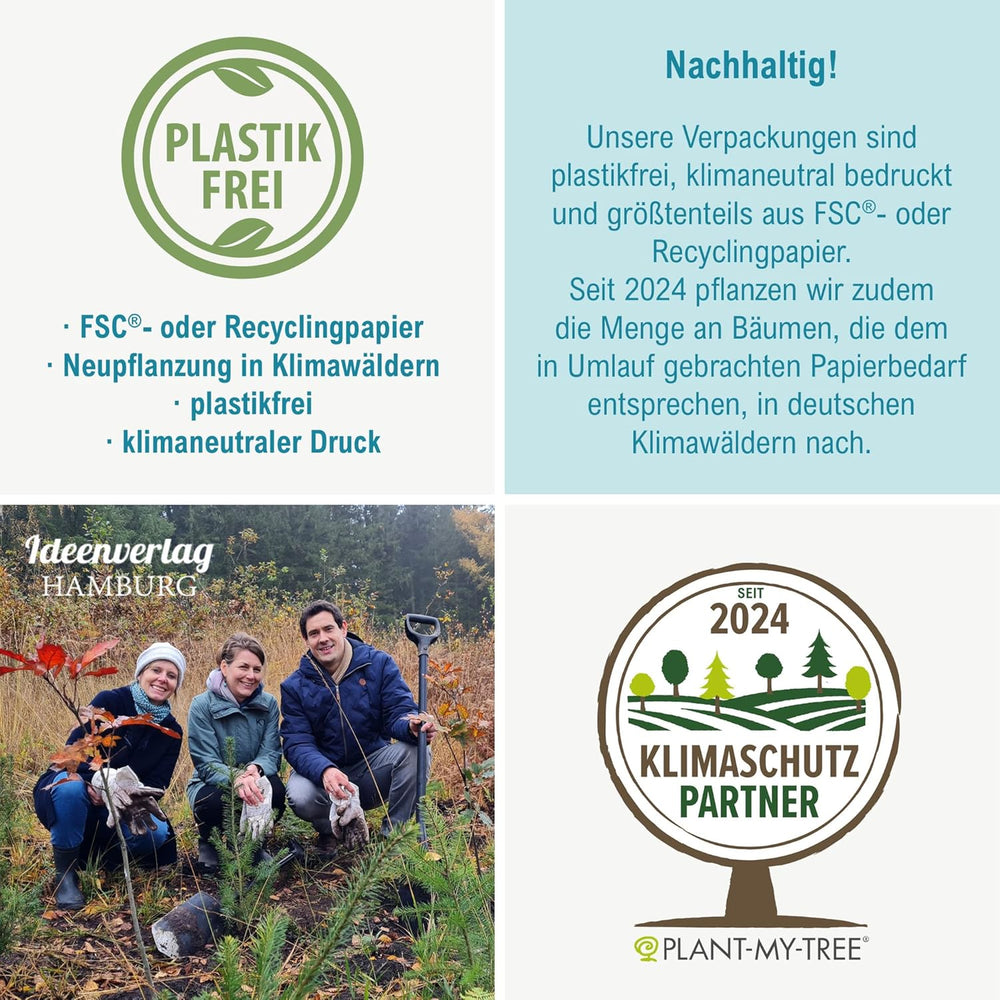 10x "Glück to grow" Semenbomben als Glückbringer 2026 & Blumensamen Geschenk | Mitbringsel Erwachsene & kleine Gastgeschenke Silvester - Kleeblatt Glückbringer Prüfung - inkl. Ensemble de cartes-cadeaux