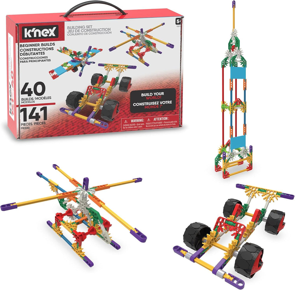 K'NEX 15210 Kit de construction pour accessoires avec 40 modèles, jeu de simulation pour jeunes et filles, ensemble de 141 pièces, jeu de construction pour enfants, jeu de construction à partir de 5 ans