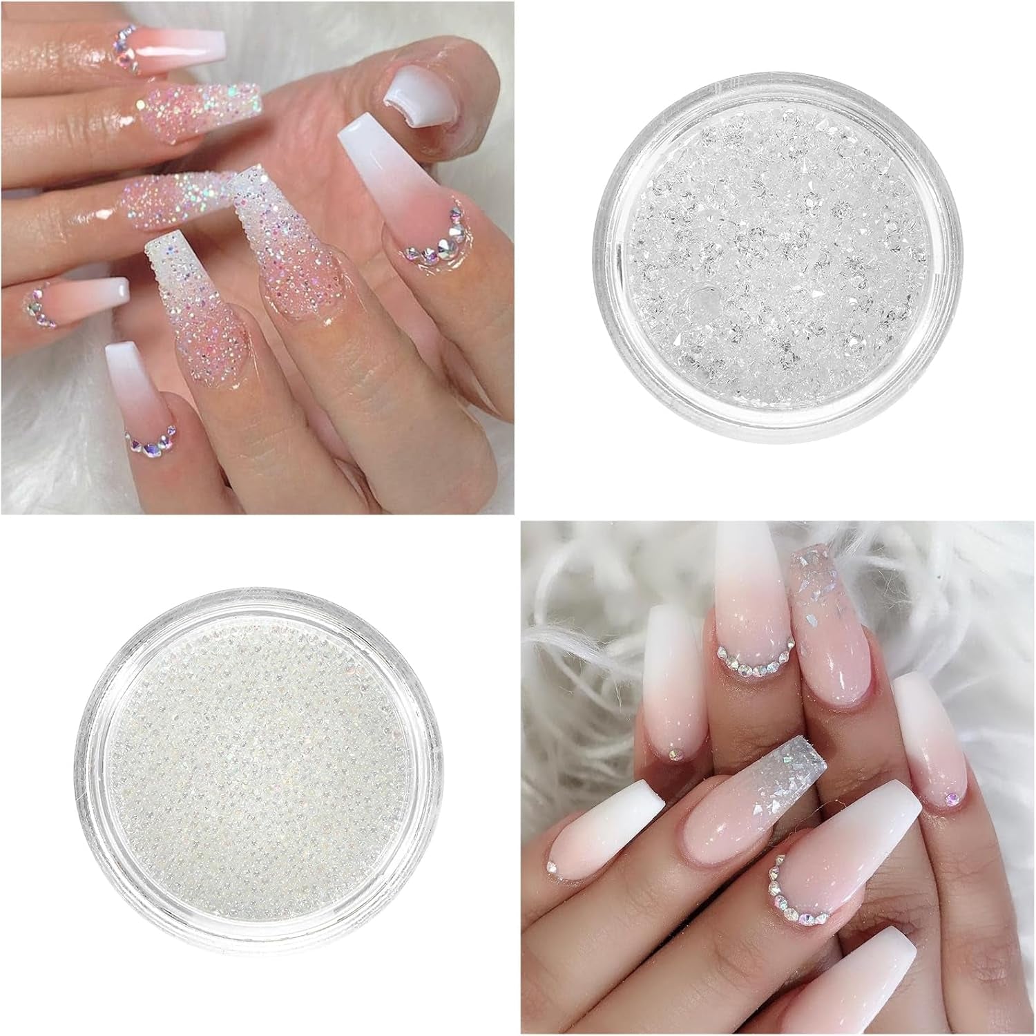 2 Schachteln Nagel Steine Mit Pinzette Und Stift Strasssteine Weiß Flatback Perlen Nägel Schmuck Nageldesign Zubehör Nail Charms Für Frauen Nagel Dekorationen Design