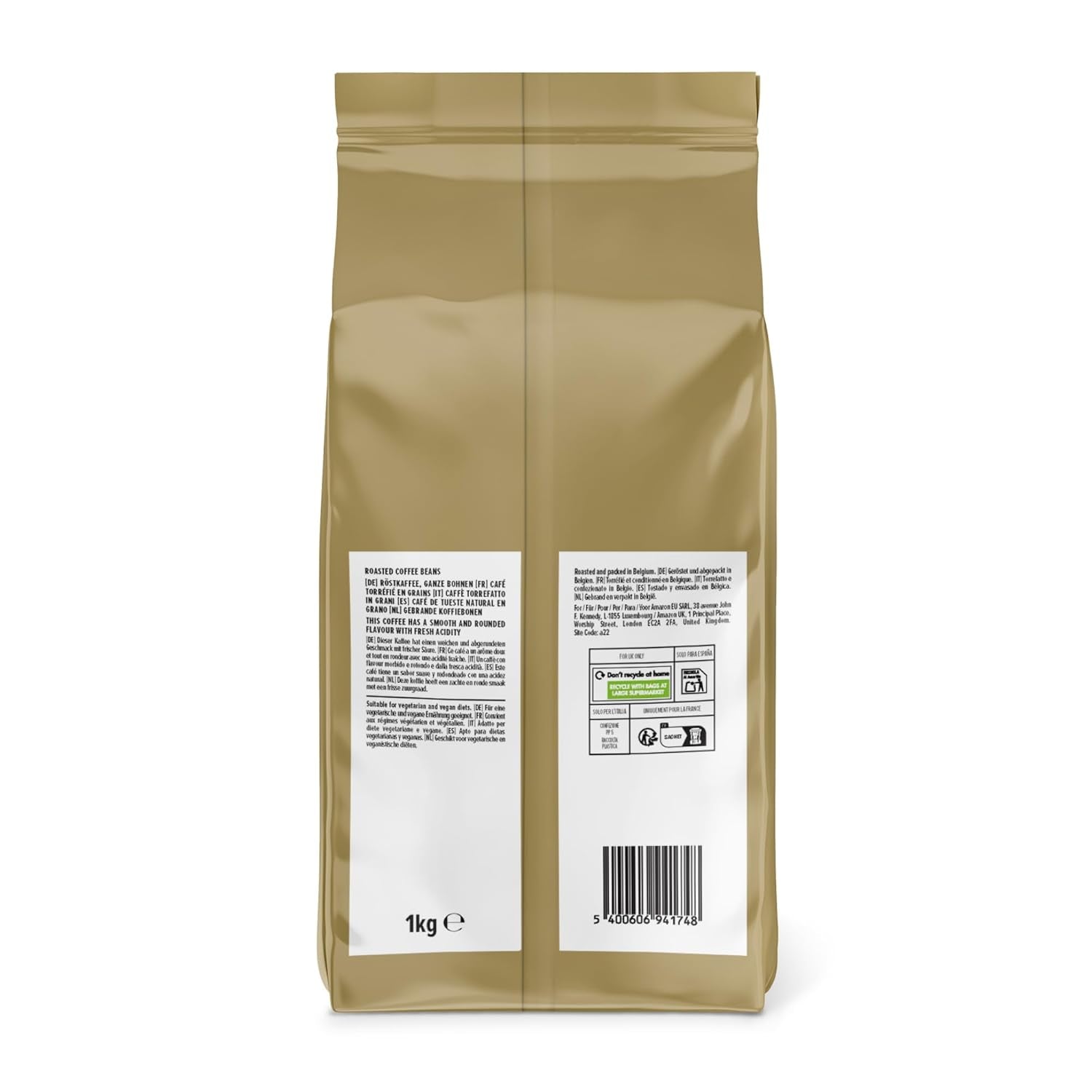 par Amazon Kaffeebohnen, Mittlere Röstung, 100% Arabica, Amaretto, 2kg (2 Packungen mit 1kg)