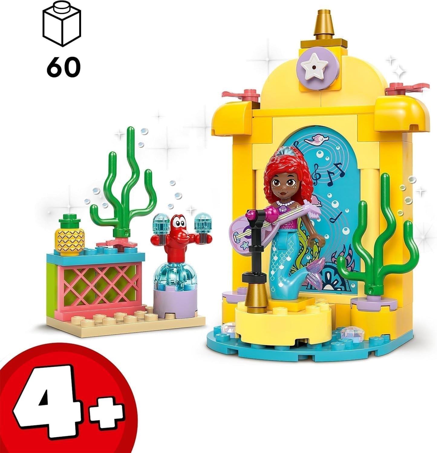 LEGO Ç€ Jouet de construction sur scène musicale de la princesse Disney Arielle pour enfants avec 2 figurines, idée cadeau pour filles et garçons à partir de 4 ans et fans de séries télévisées, jouet pour enfants 43235 Jeux de construction Beuche den LEGO-Store