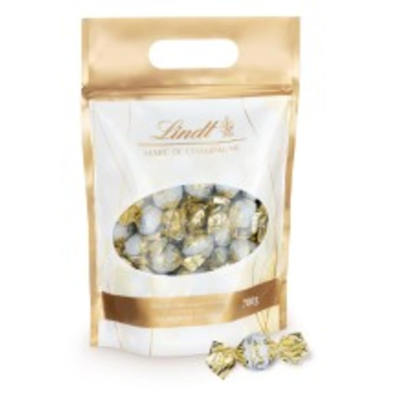 Lindt Marc De Champagne 56 chocolats au lait entier fourrés raffinés contenant de l'alcool 70 grammes Naty Shop Chocolates
