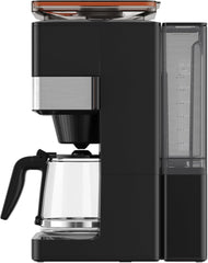KRUPS Grind Aroma XL Machine à expresso, broyeur conique amovible, panneau de commande numérique, capacité XL (1,5 L), fonction maintien au chaud, carafe en verre, noir/acier inoxydable, KM842810