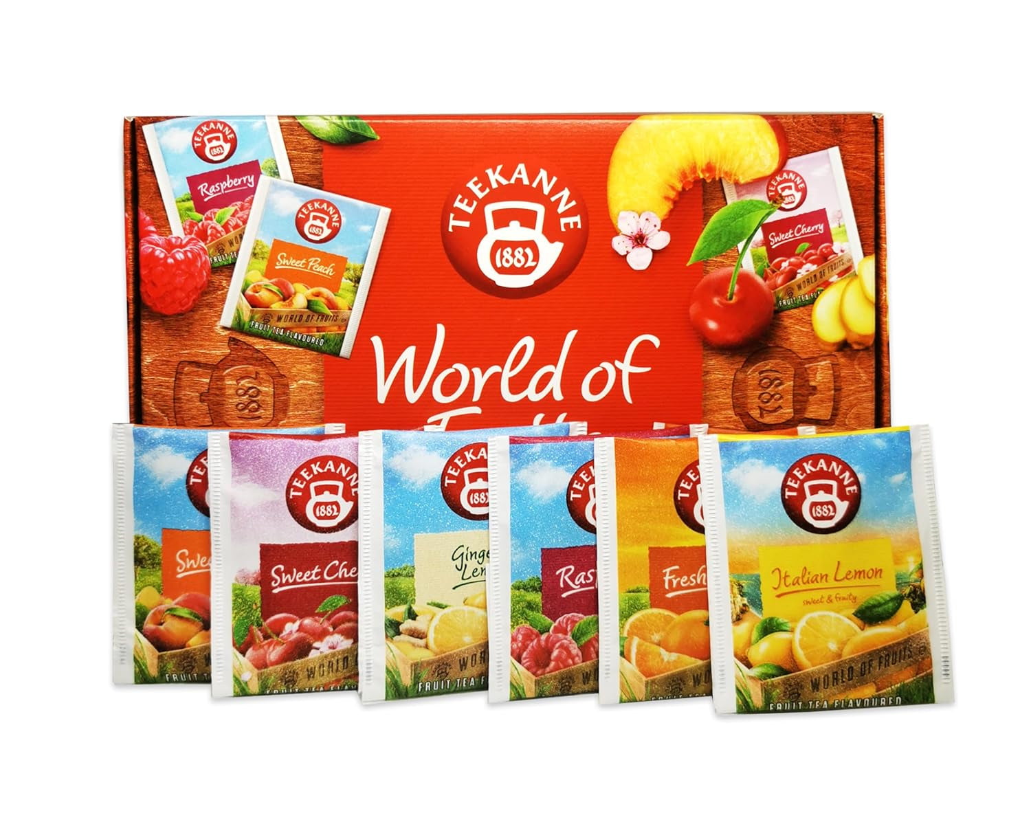 Teekanne World of Fruits (NOUVELLE ÉDITION) - Coffret avec sélection de thés aux fruits - 6 saveurs * 5 sachets de thé