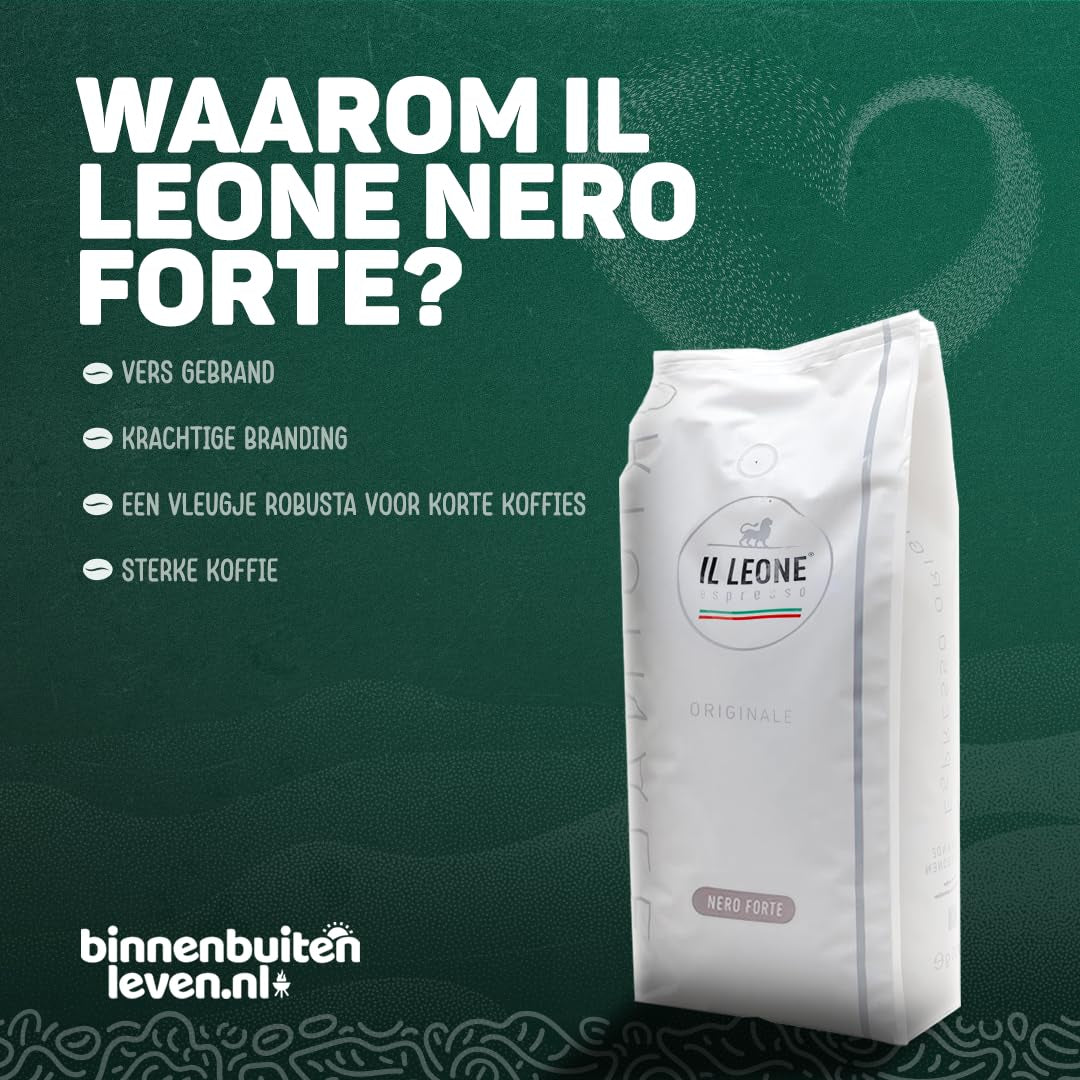 Espresso - Grains de café Nero Forte - Compatible avec les machines à café et les machines à expresso - Grains Arabica torréfiés foncés - 2 kg