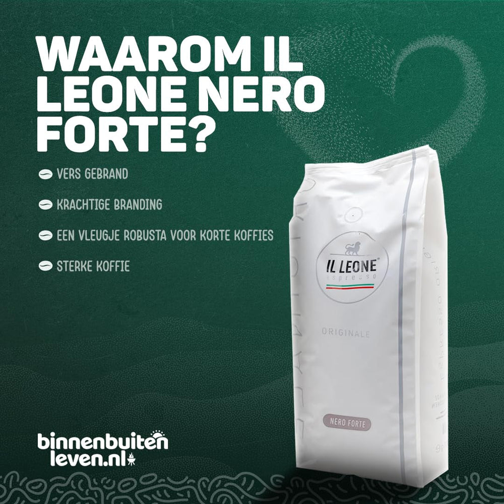 Espresso - Grains de café Nero Forte - Compatible avec les machines à café et les machines à expresso - Grains Arabica torréfiés foncés - 2 kg