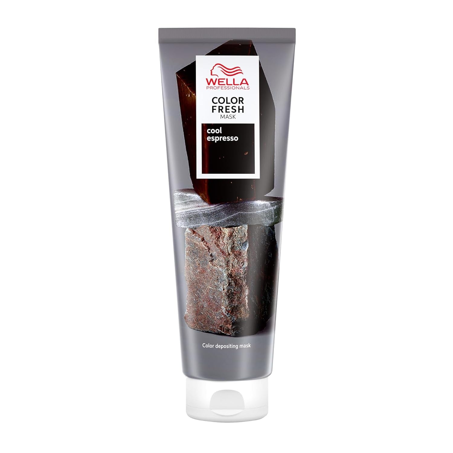 Wella Professionals Color Fresh Mask Cool Espresso - traitement pour revitaliser et changer la couleur des cheveux - teinte nourrissante à l'huile d'avocat - pour cheveux noirs et noirs - 150 ml Naty Shop Cool Espresso Hair Mask 150 Ml (1 paquet)