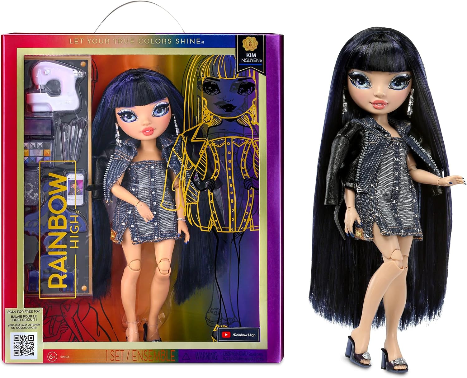 Rainbow High Modepuppe – Aidan Russel - Lila Junge Puppe – Modisches Outfit & 10+ Bunte Spiel-Accessoires - Für Sammler und Kinder von 4-12 Jahren