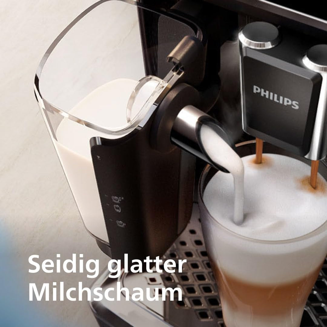Machine à expresso Philips série 5400 – Profitez de 12 boissons, LatteGo à nettoyage rapide, écran TFT intuitif, réglages de café personnalisables, design de cuisine haut de gamme (EP5441/50)