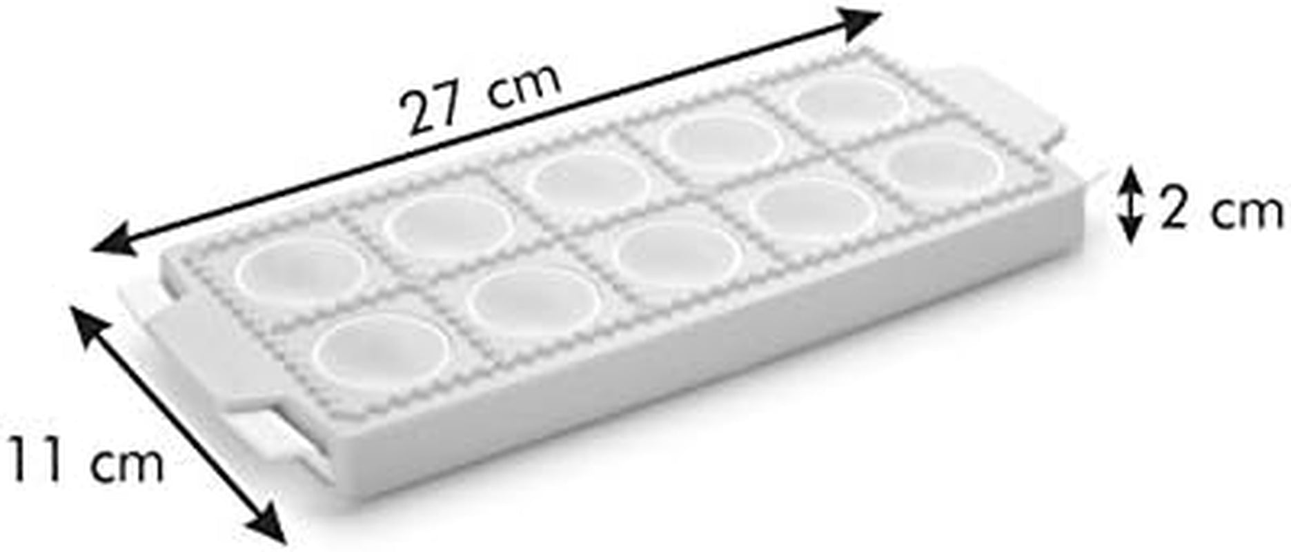 Forme Tescoma pour raviolis ronds, support pour 10 pièces.