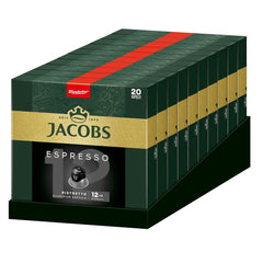 Jacobs Café expresso Ristretto, Intensité 12/12, 10 x 20 cafés, Café café compatible Nespresso*, 200 cafés