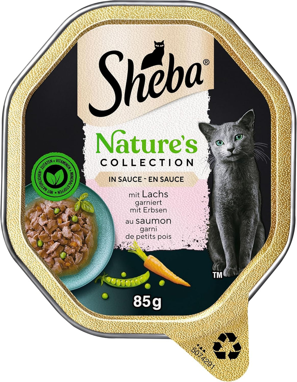 Hrană umedă pentru pisici SHEBA, Colecția Nature's în sos cu somon, 2 x 11 x 85g