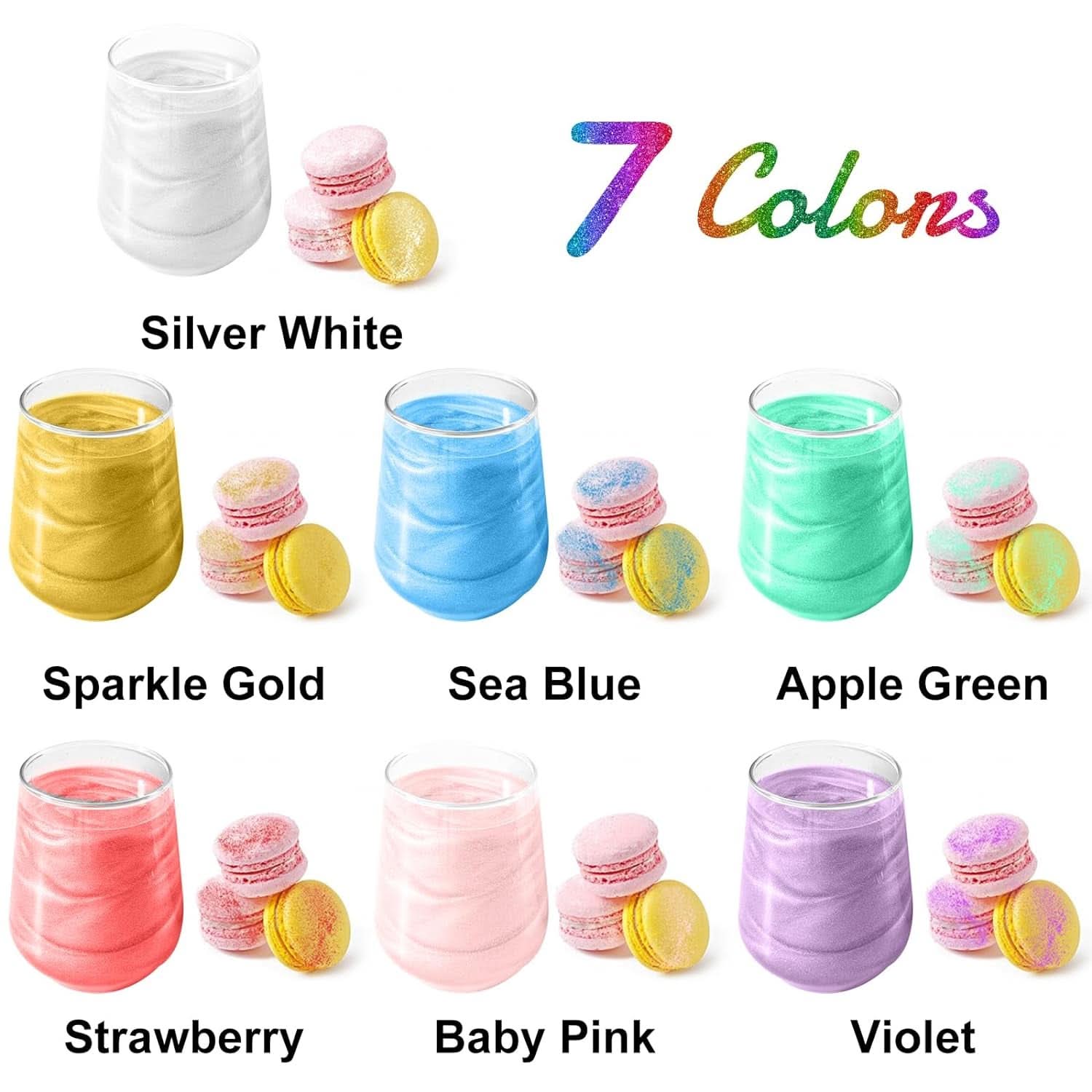 Paillettes comestibles pour boissons, 4 grammes Glitter Naty Shop