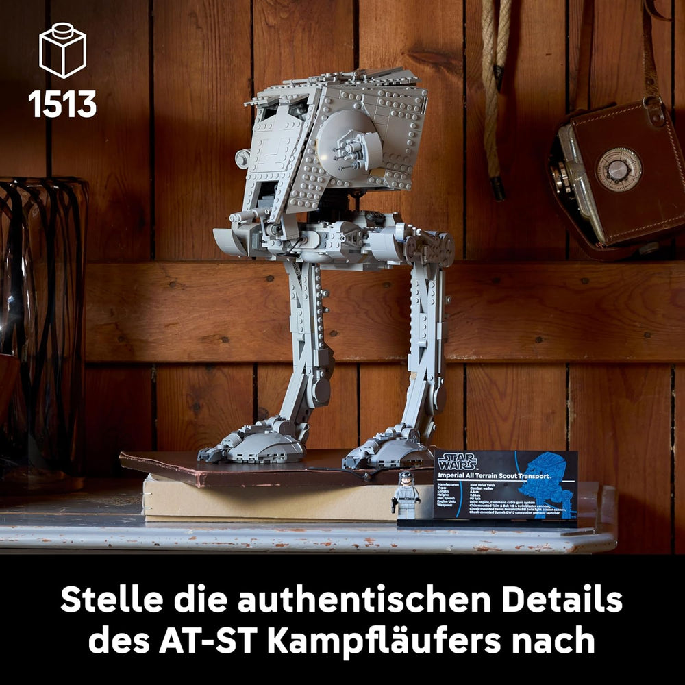 LEGO Star Wars AT-ST Camper - Bauset für Erwachsene - UCS Modell zum Auststellen mit Minifigur & Informationsstafel - Sammlerstück & Geschenk for Fans - 75417