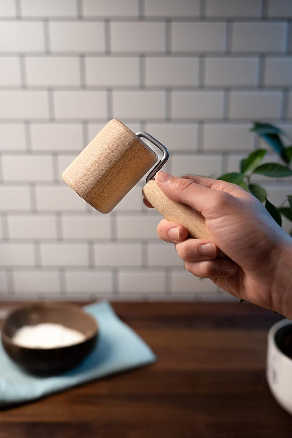 Rouleau de pâtisserie/pâte cylindrique en bois de hêtre Chinchilla® | L'assistant robuste dans la cuisine | Fabriqué en Allemagne | Qualité durable d'Allemagne | 18x5 cm