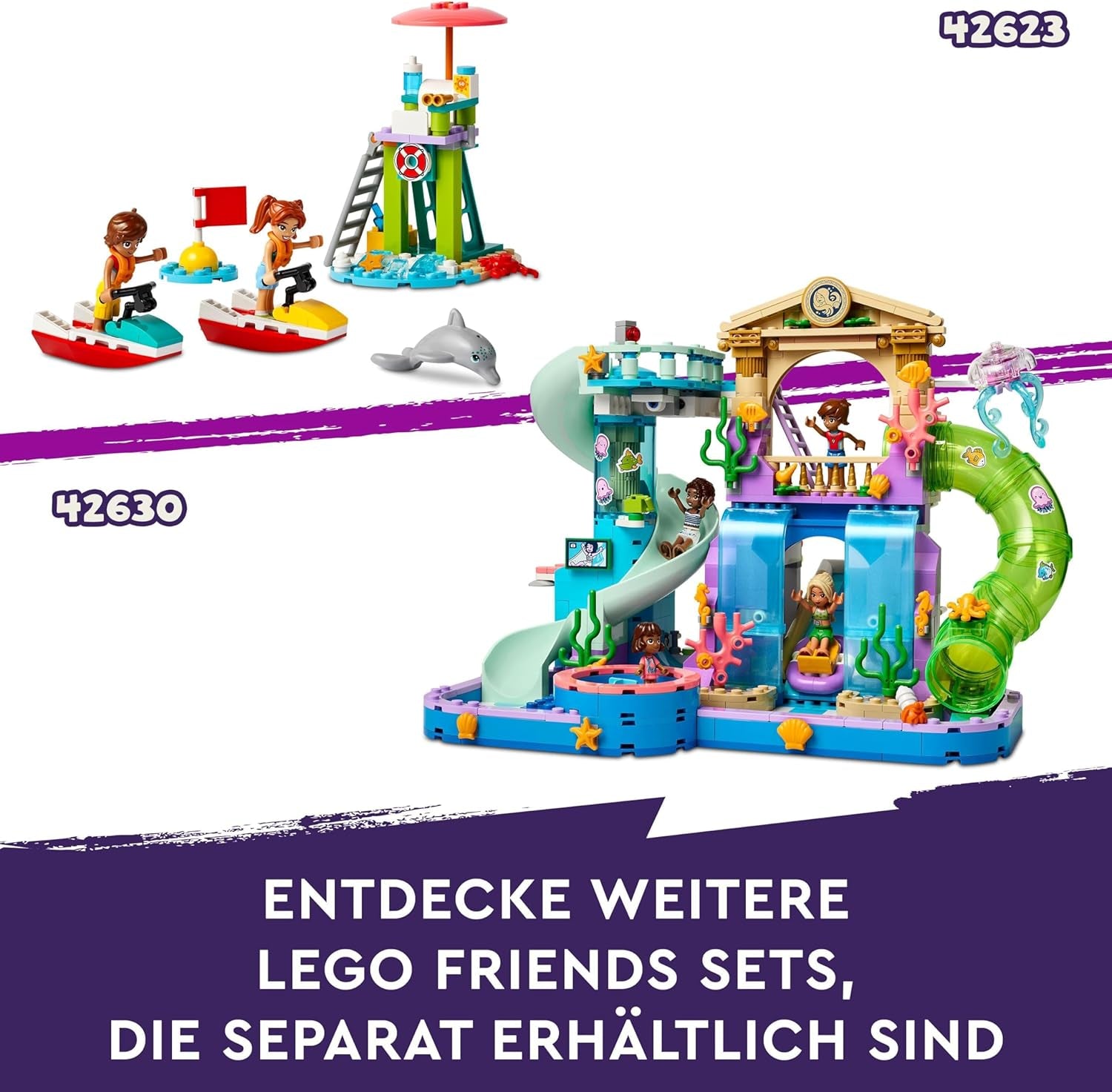 LEGO Friends Smoothie Stand At The Beach Jeu de rôle Idée cadeau pour filles et garçons de 6 ans avec figurines de jeu Tortue et accessoires Jouet de développement social 42625 Jeux de construction Besuche den LEGO-Store