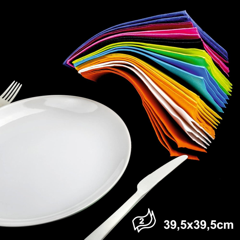 Serviettes en papier Renova, fuchsia, 40 serviettes, grandes, 2 épaisseurs