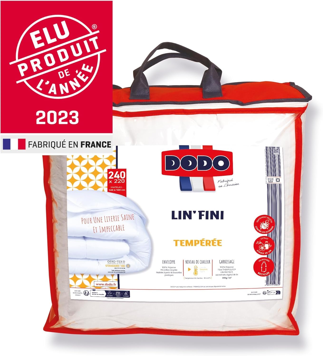 DODO | Elu Produsul Anului 2023 L Cuvertură, 220 X 240 Cm, Pentru pat dublu, Foarte moale, Reciclat, Lavabil la mașină la 40 °C Plapumi si pilote Naty Shop