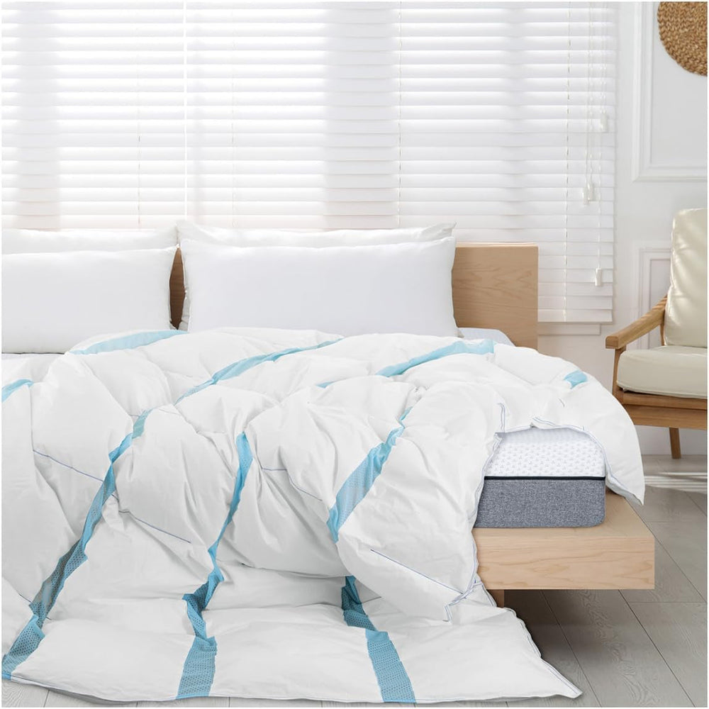 Couette Genius Eazzzy Climate Comfort 155 X 220 Cm, Fibre serrée, Couette légère pour toutes les saisons, Couette respirante, Température agréable pour dormir, Couette pour toutes les saisons Couettes et couettes Naty Shop