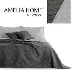 Couvre-lit DecoKing 200 X 220 Cm Graphite Anthracite Gris Argenté Couvre-lit double face facile d'entretien Axel Beds and Couvertures Besuche den DecoKing-Store
