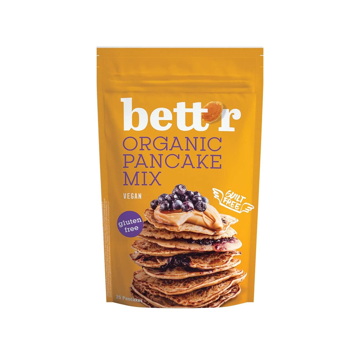 Bett'R Pancake Mix, mélange à pâtisserie biologique, végétalien et sans gluten, 6 x 400 grammes Kitchen Naty Shop