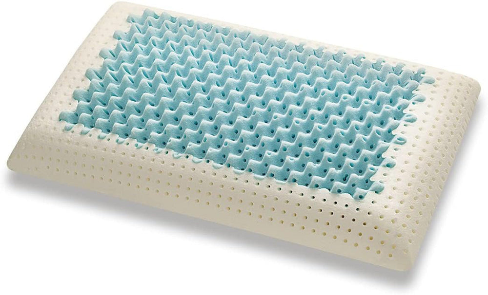 Marcapiuma - Paire d'oreillers cervicales à mémoire de forme - Miss & Mister - Partie ultra respirante - Housse 100% coton - Orthopédique - Oreiller Visco Mousse Mémoire - PRODUIT MÉDICAL - Fabriqué en Italie Oreillers standards Naty Shop