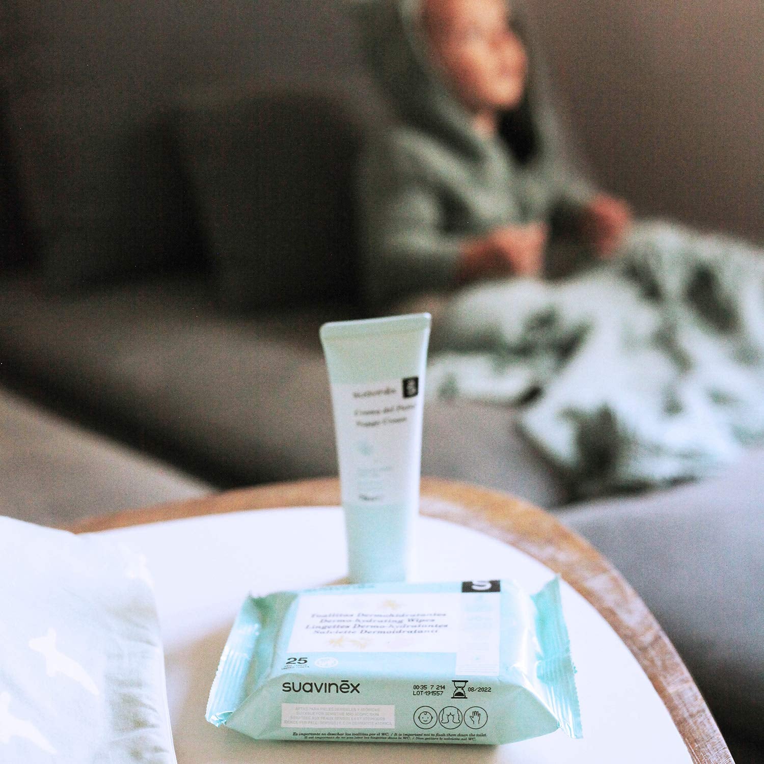 Suavinex Lingettes humides pour bébé 60 pièces adaptées aux peaux atopiques 96% ingrédients naturels