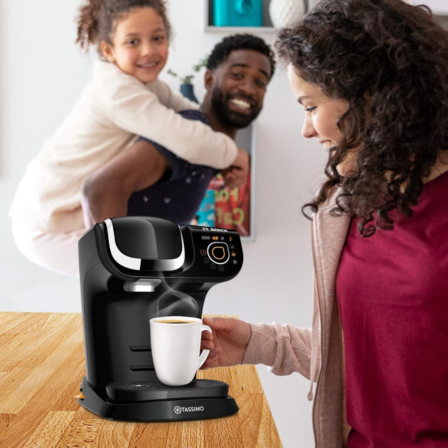 Tassimo My Way Machine à expresso avec 2 capsules TAS6502 avec filtre à eau, plus de 70 boissons, personnalisation des boissons, variété de café, préparation facile, 1500 W, noir