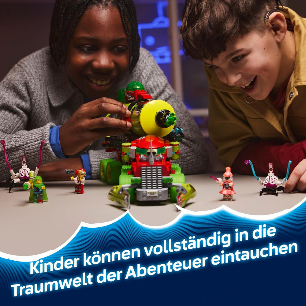 LEGO DREAMZzz Mateos Sprühdosen-Truck - Jeu avec 2 Baumodi, Boostern modulaires et 5 figurines, Daunter Cooper et Mr. Oz - Cadeaux pour les filles et les jeunes à partir de 9 ans - 71499