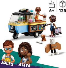 LEGO Friends Rolling Café Petit jouet de pâtisserie pour enfants, cadeau pour filles et garçons de 6 ans, jouet éducatif avec Aliya, Jules et Aira le chien 42606 Jeux de construction Beuche den LEGO-Store