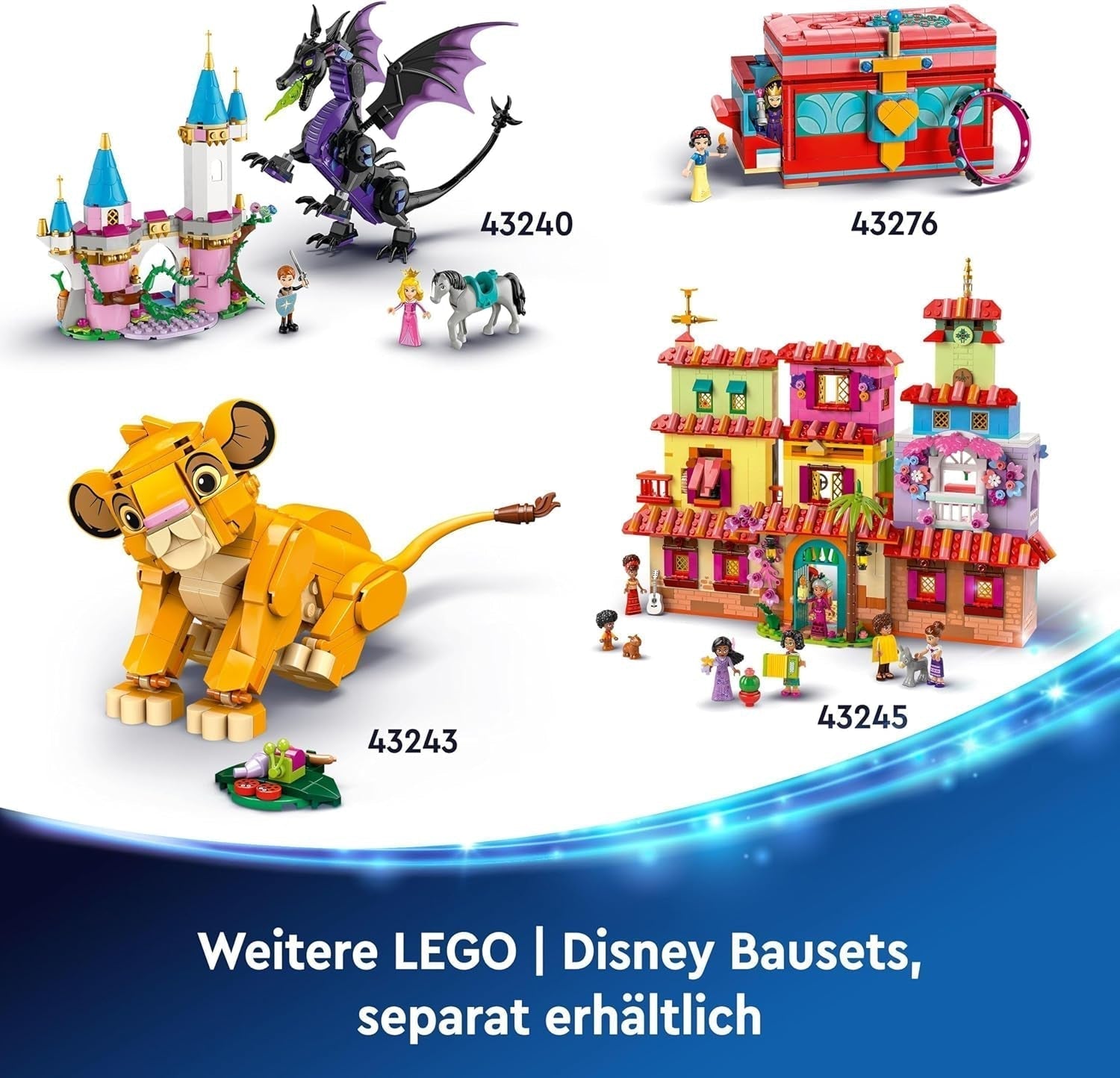 LEGO Ç€ Disney Simba, le lionceau du roi lion, jouet de construction pour enfants, set de jeu fantastique avec la figure du lion, idée cadeau sympa pour filles et garçons à partir de 6 ans, jouet pour enfants 43243 Jeux de construction Beuche den LEGO-Store