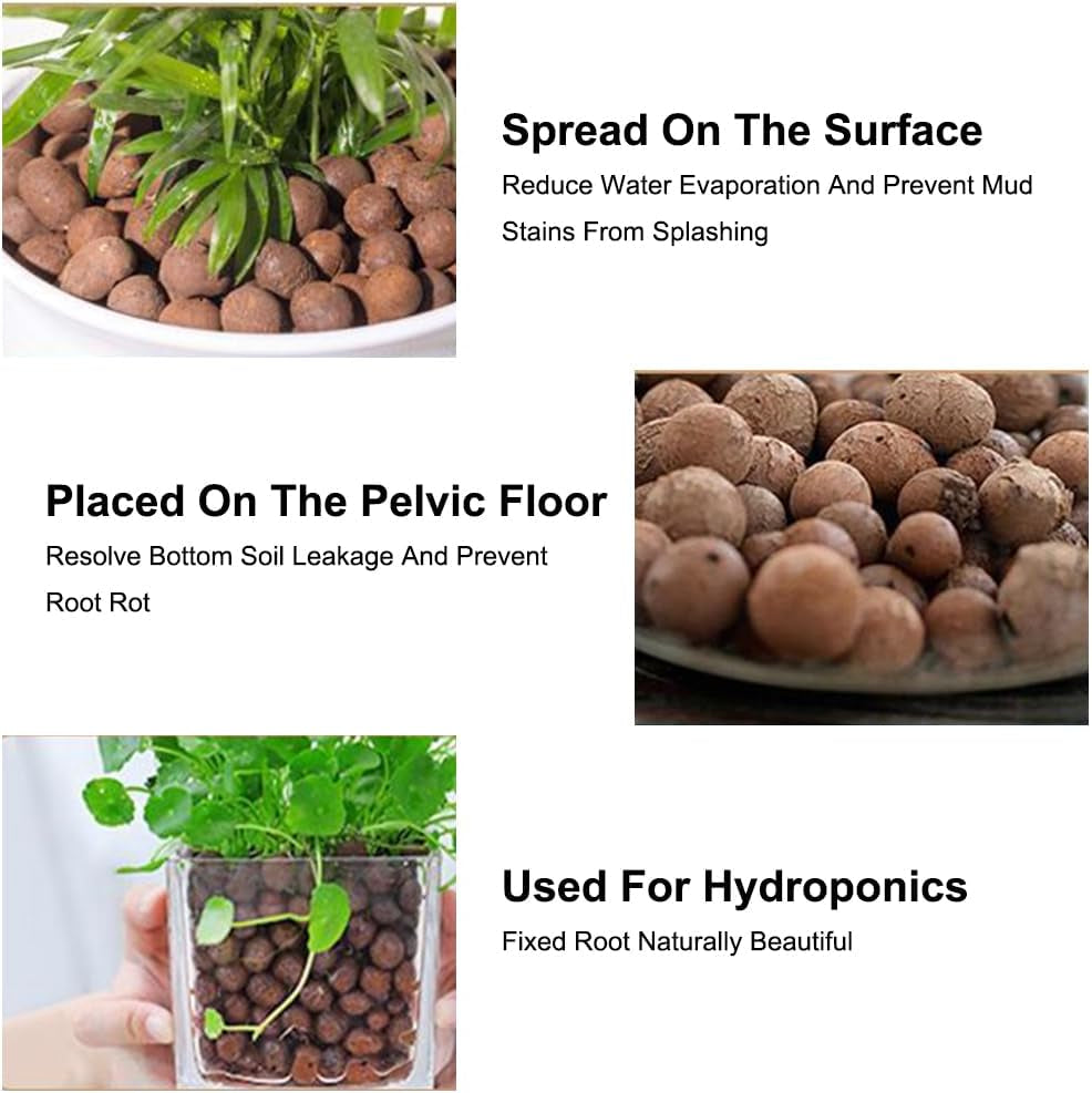 Granulés d'argile à gros grains, granulés d'argile expansée, granulés végétaux, substrat de plantation hydroponique d'argile expansée 1L, granulés d'argile de granulation de 5 à 8 mm