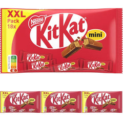 Nestlé Mini XXL Barres de chocolat Barres de gaufrettes croustillantes au chocolat au lait Paquet de 4 (1 x 301 g)