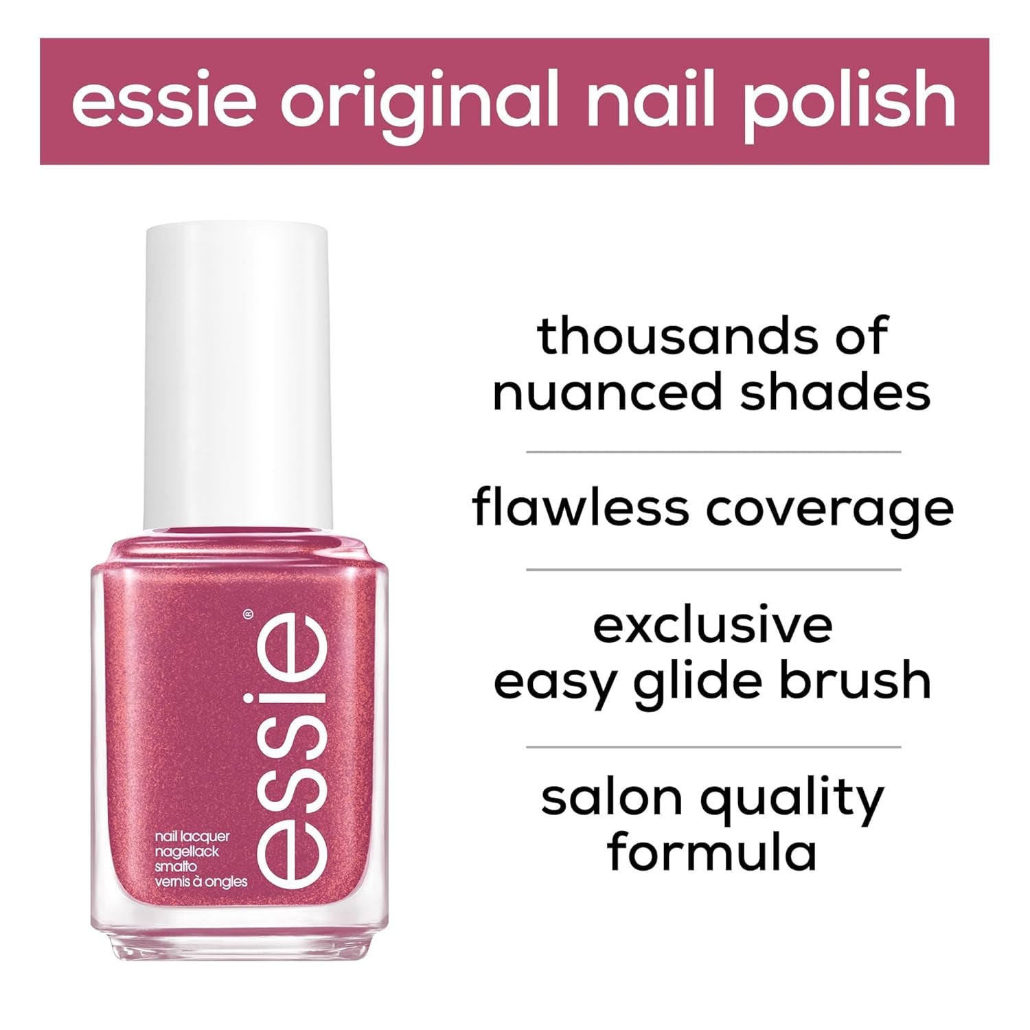 Vernis à ongles Essie au fini opaque et brillant pour ongles intensément colorés, no. 785 Ferris de tous, Violet, 13,5 ml