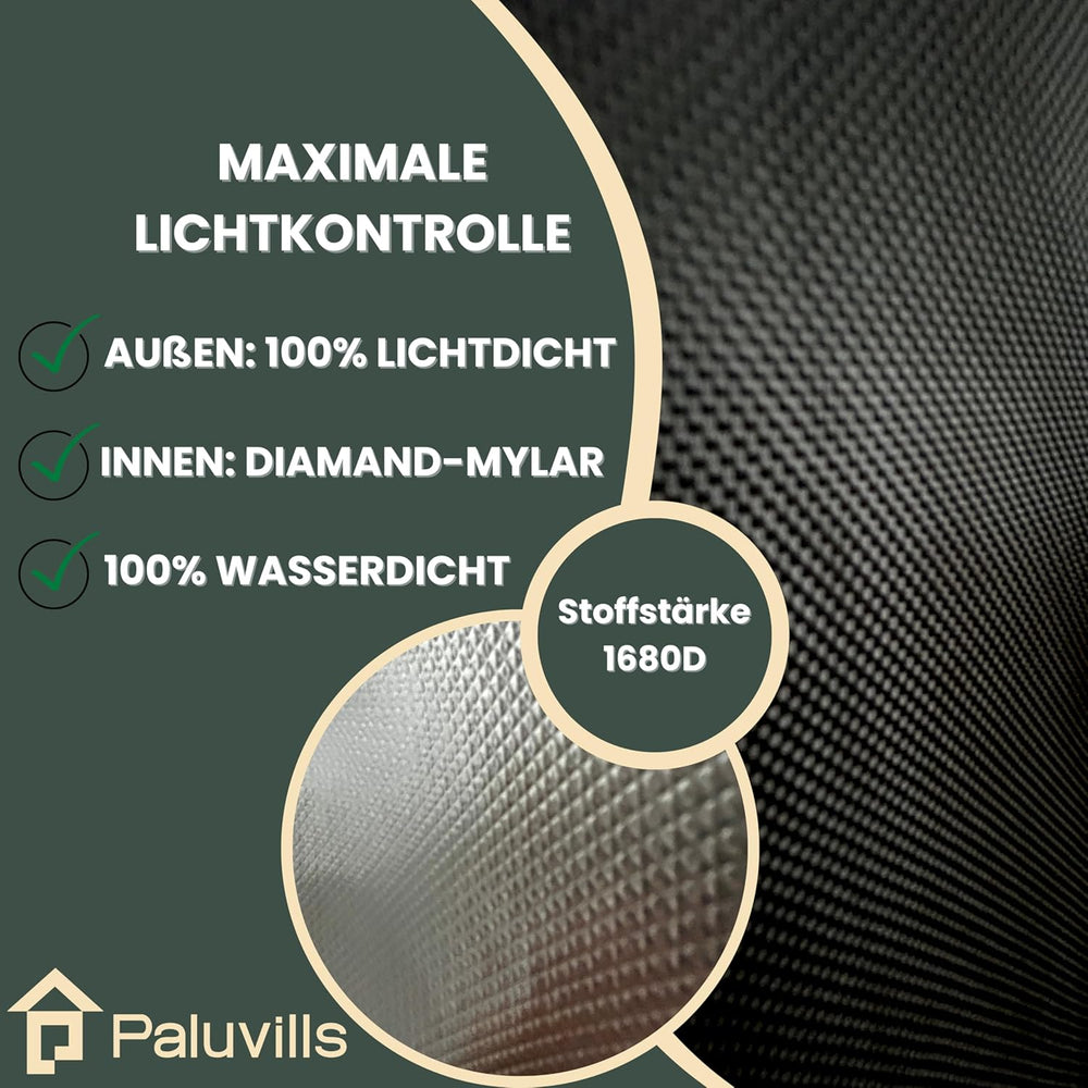 Tente de culture 40 x 40 x 160 cm avec système de gestion des câbles, fenêtre de visualisation, cadre en métal, tissu 1680D, sac d'accessoires de culture – Boîte de culture intérieure – Meilleure serre de propagation des plantes