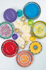 Excelsa ETNO Chic service de table, porcelaine, multicolore, 21 pièces