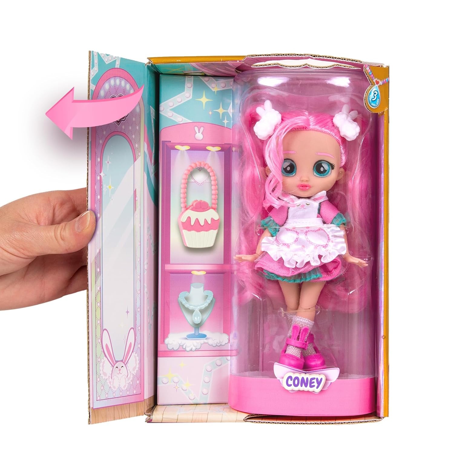 BFF BY CRY BABIES Coney - Poupée de mode pour petits et grands, avec des cheveux longs, des vêtements et 9 accessoires - Jeux de jeux pour filles et jeunes +3 ans