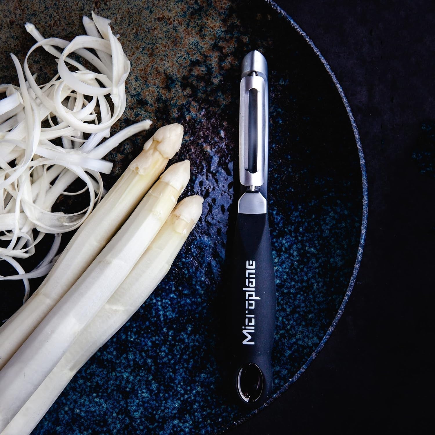 Decojitor profesional Microplane cu lamă dublă din oțel inoxidabil, ambidextru Peeler Naty Shop