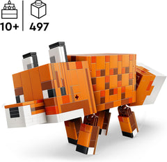 LEGO Minecraft Der Fuchs - Figurine de puzzle 3D avec accessoires - Décoration de jeu pour enfants ou zones de jeu - Jeu de jeu pour les jeunes, les filles et les fans à partir de 10 ans - 21588