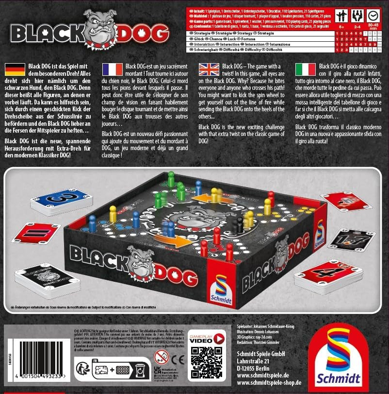 Schmidt Spiele 49323 Black DOG, jeu familial